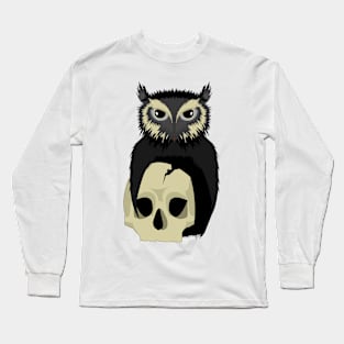 The owl and the skull Long Sleeve T-Shirt